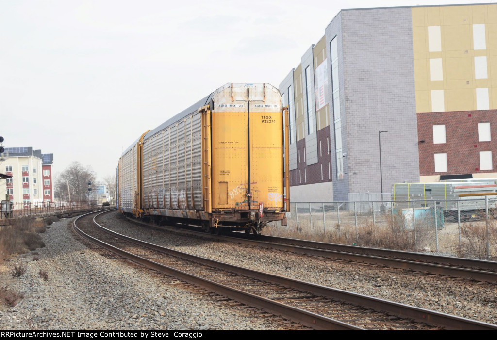  CSX B 2150 & TTGX 922274  Passing the new self storage facility